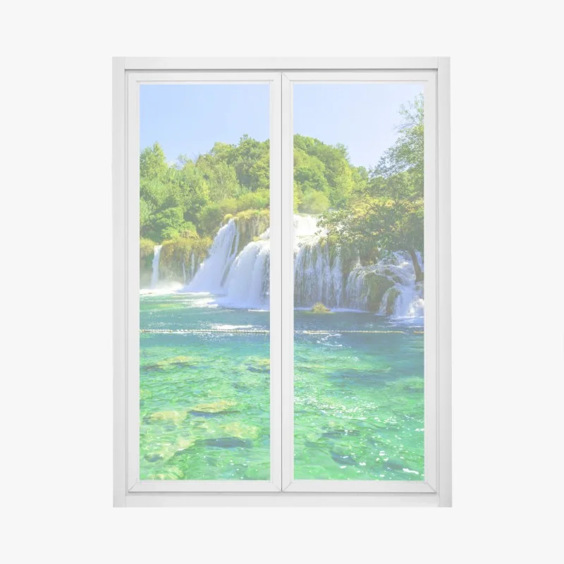 Naklejka na okno Perth panorama miasta o zachodzie słońca – Wallissimo®