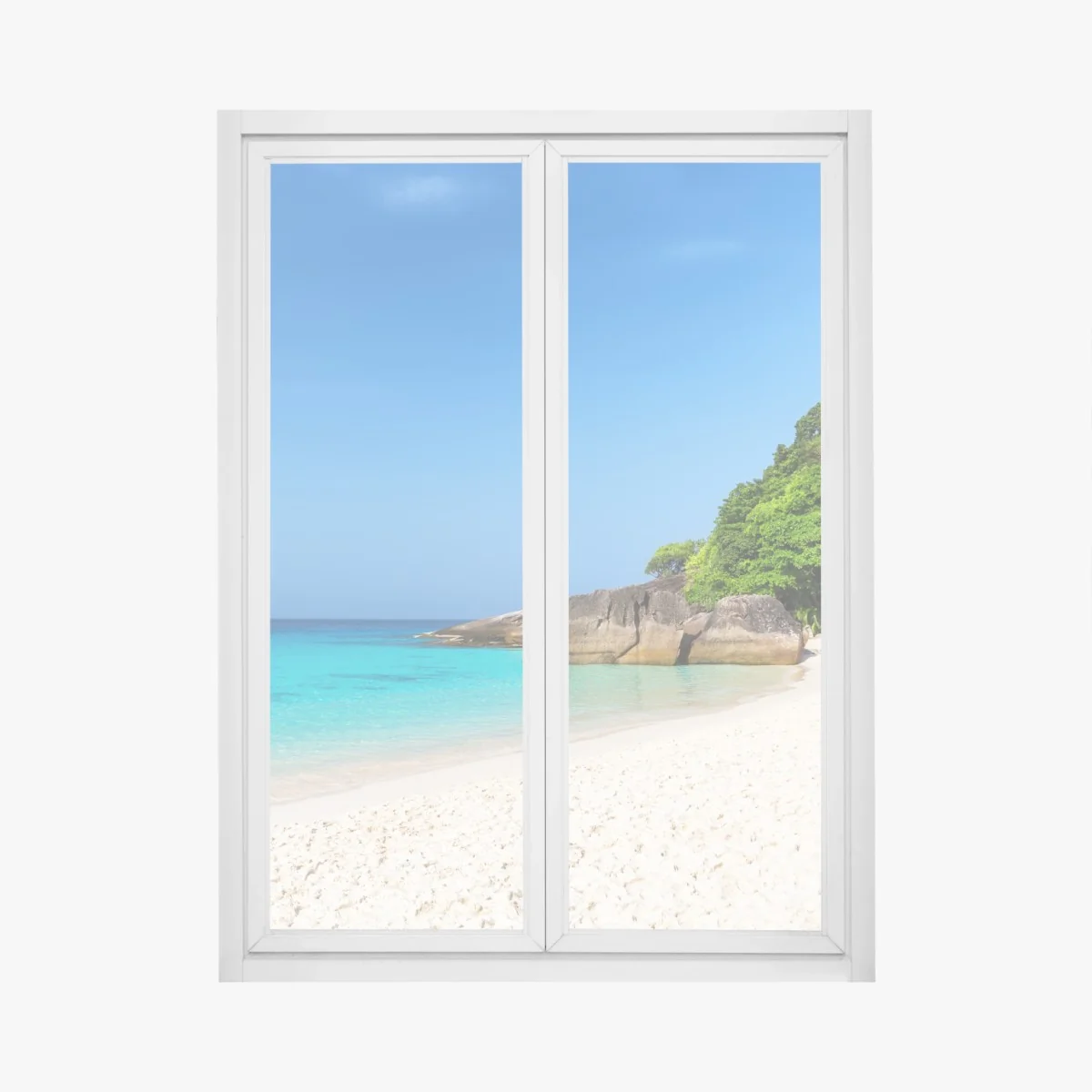 Naklejka na okno Wyspy Similan turkusowa plaża – Wallissimo® Naklejka na okno Wyspy Similan turkusowa plaża – Wallissimo®