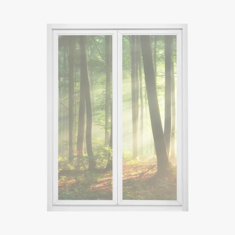 Naklejka na okno zachód słońca na plaży Mahe, Seszele – Wallissimo®