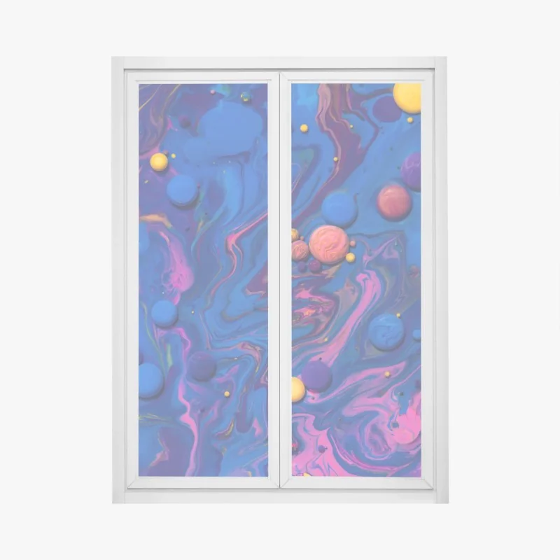 Naklejka na okno vintage drabiny pożarowe z Nowego Jorku – Wallissimo®