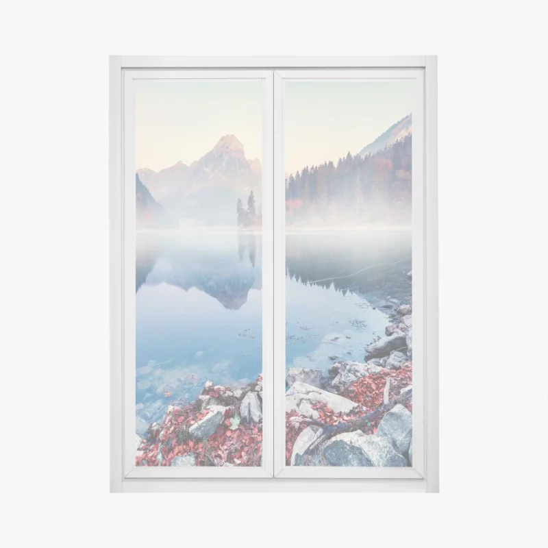 Naklejka na okno słonecznikowa muza: portret z płatkami słonecznika – Wallissimo®