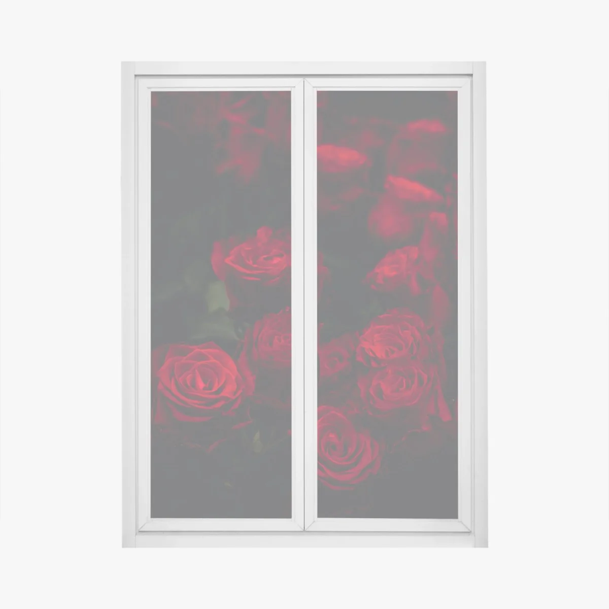 Naklejka na okno bukiet czerwonych róż – Wallissimo® Naklejka na okno bukiet czerwonych róż – Wallissimo®