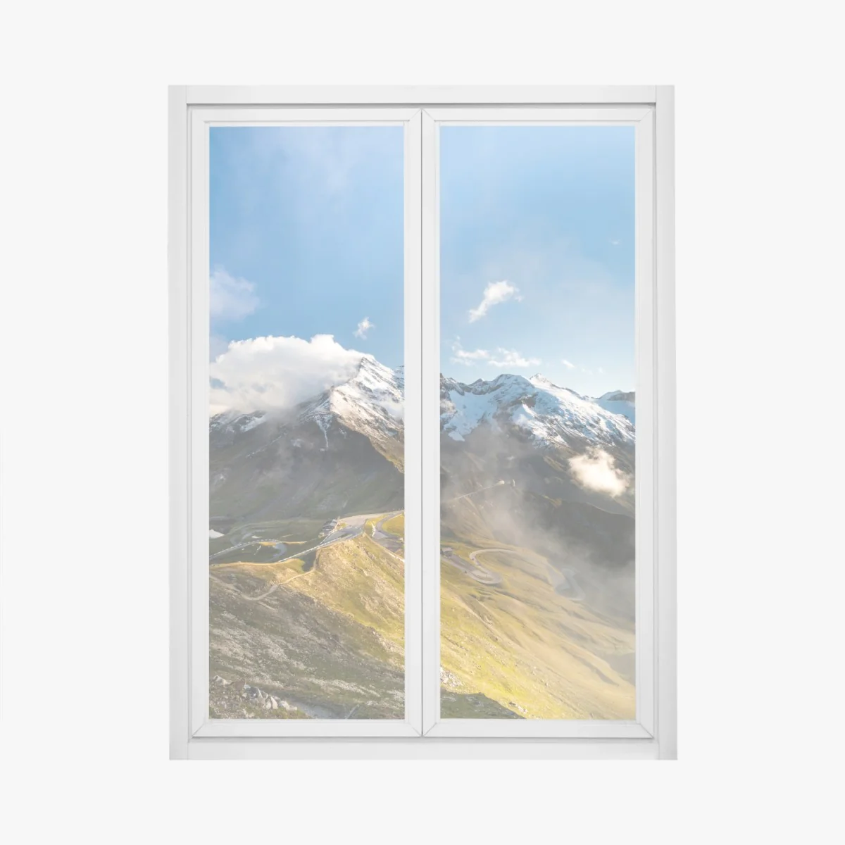 Naklejka na okno Grossglockner panorama drogi w Alpach – Wallissimo® Naklejka na okno Grossglockner panorama drogi w Alpach – Wallissimo®