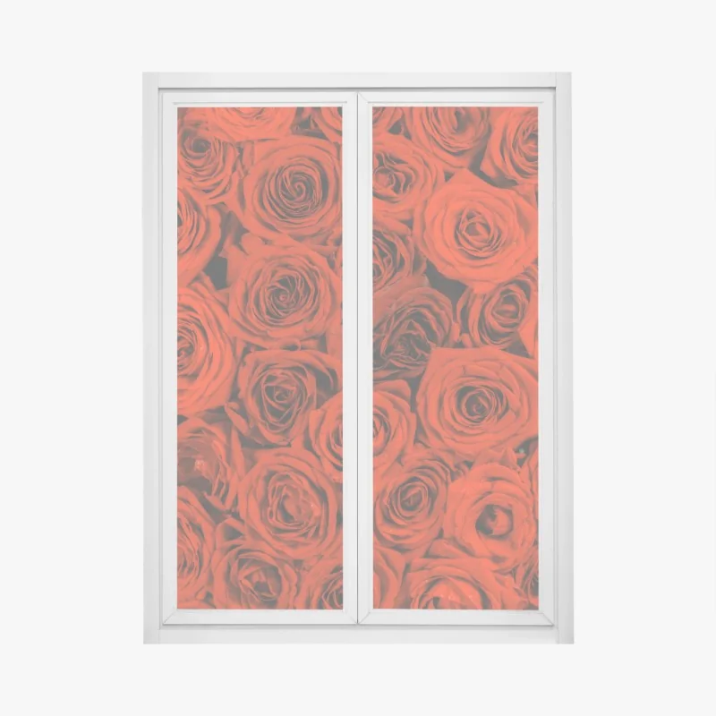 Naklejka na okno turkusowo-magenta wzór bąbelków – Wallissimo®