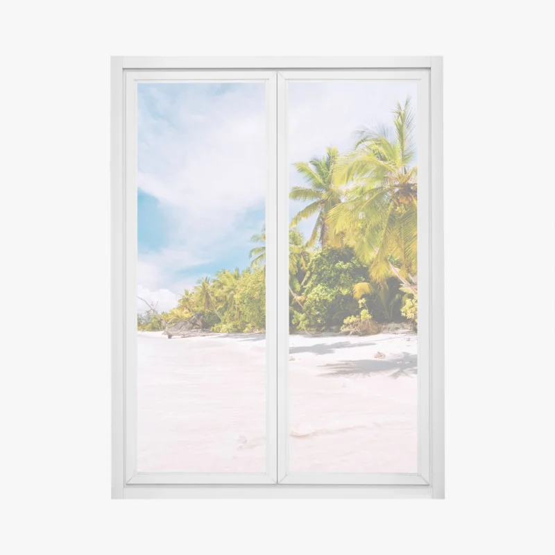 Naklejka na okno Pragser Wildsee turkusowe górskie jezioro – Wallissimo®