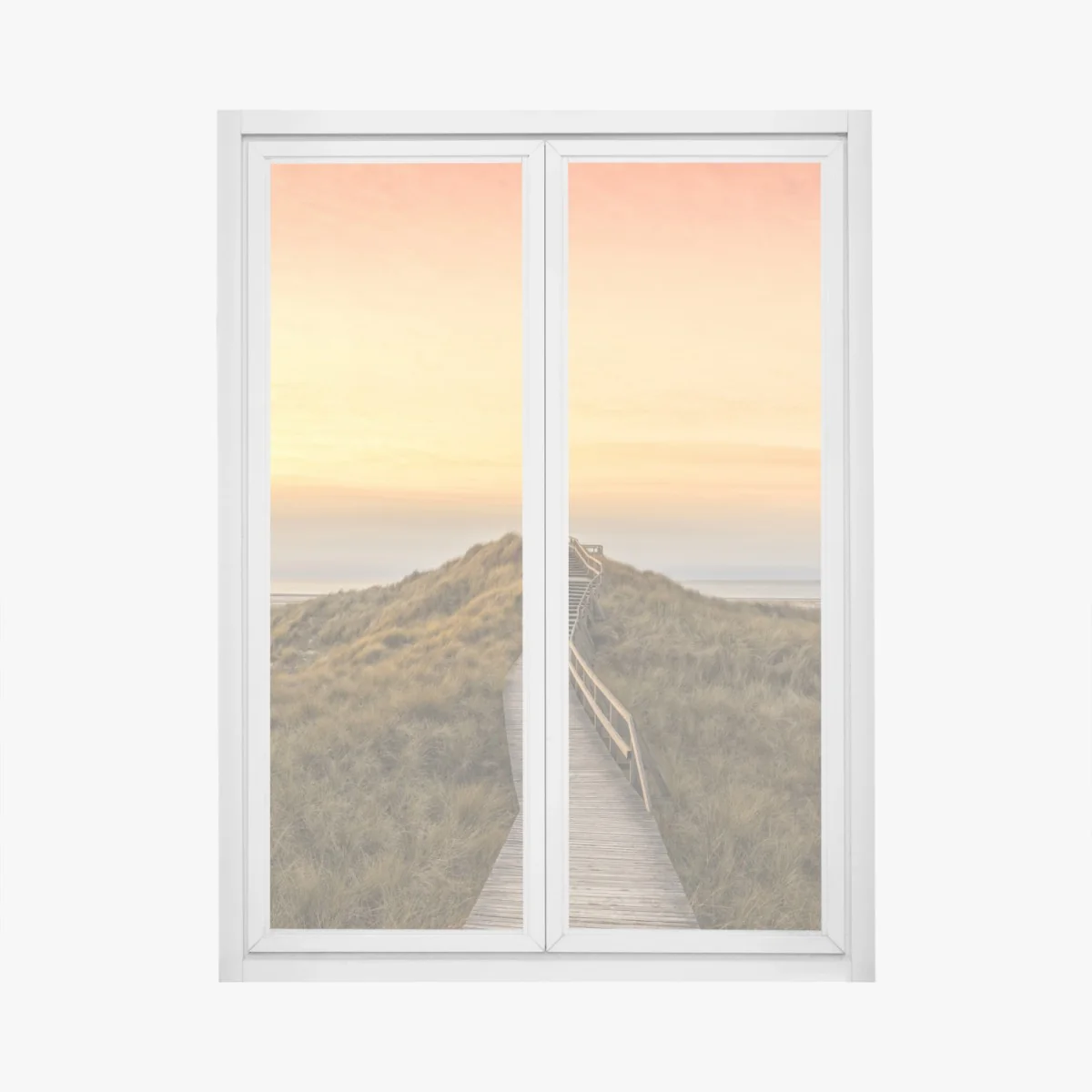 Naklejka na okno zachód słońca nad plażą Amrum – Wallissimo® Naklejka na okno zachód słońca nad plażą Amrum – Wallissimo®