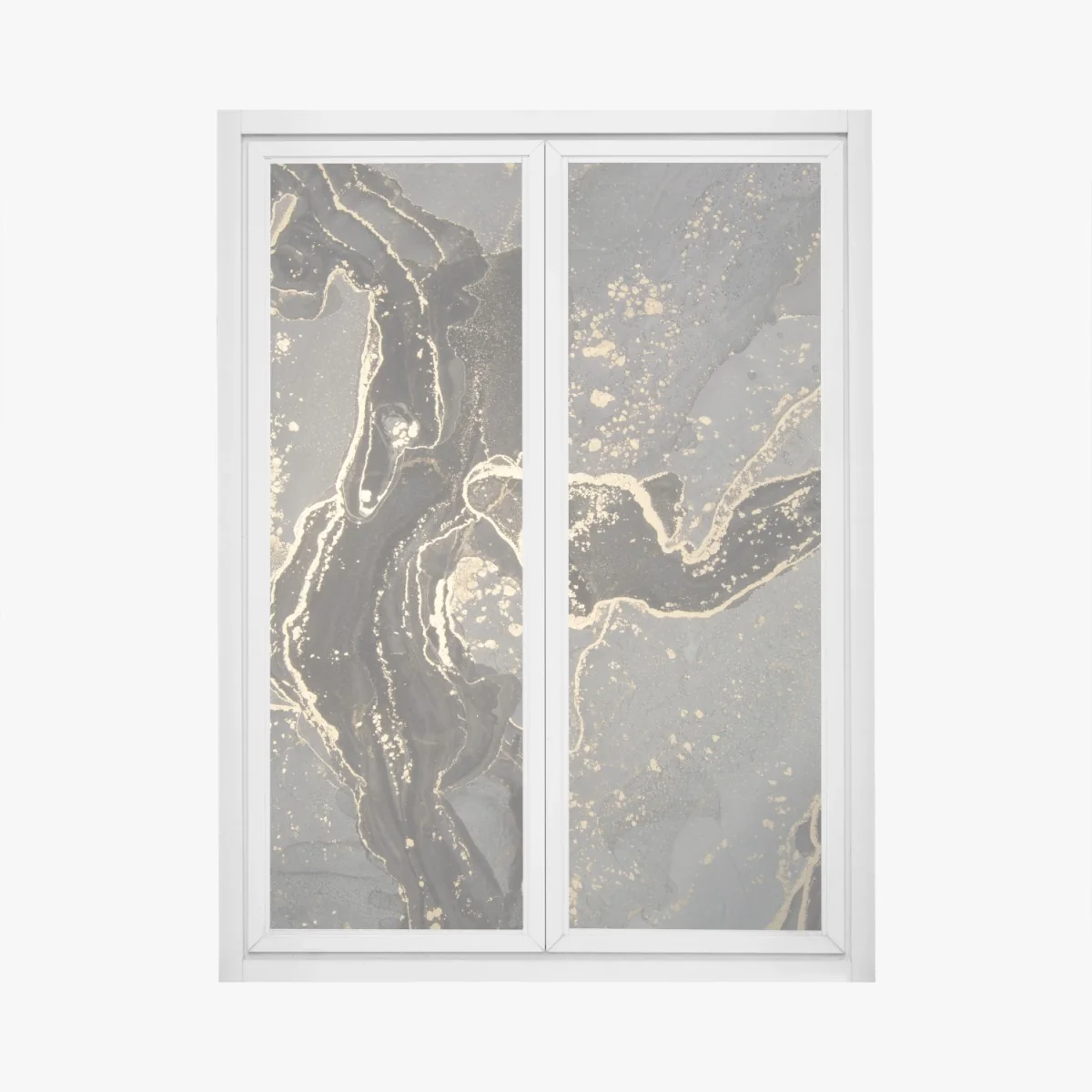 Naklejka na okno luksusowy czarno-złoty marmur abstrakcyjny – Wallissimo® Naklejka na okno luksusowy czarno-złoty marmur abstrakcyjny – Wallissimo®