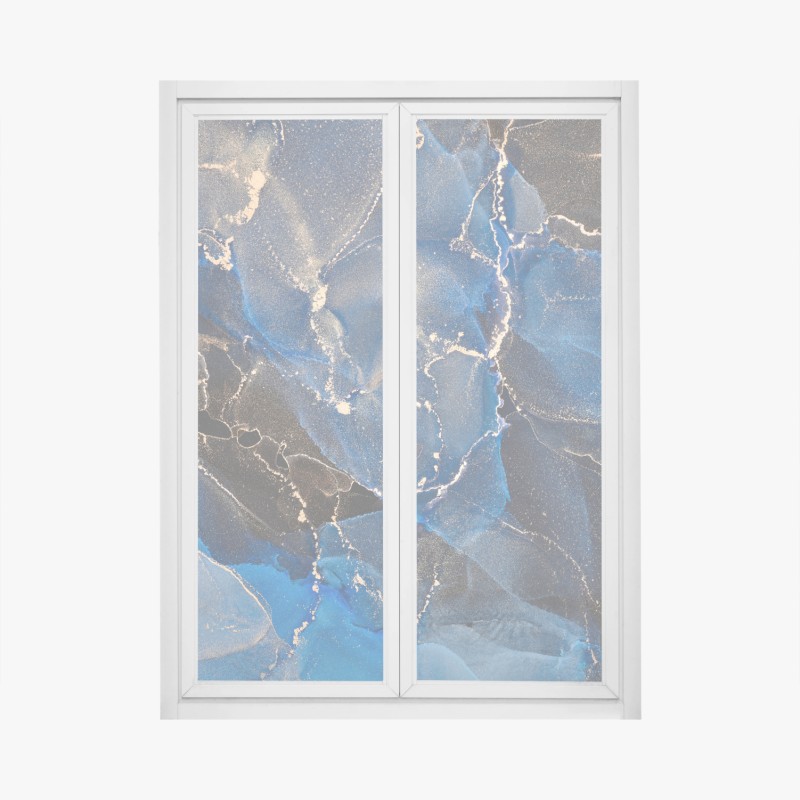 Naklejka na okno tropikalny wzór z kakadu i kwiatami – Wallissimo®