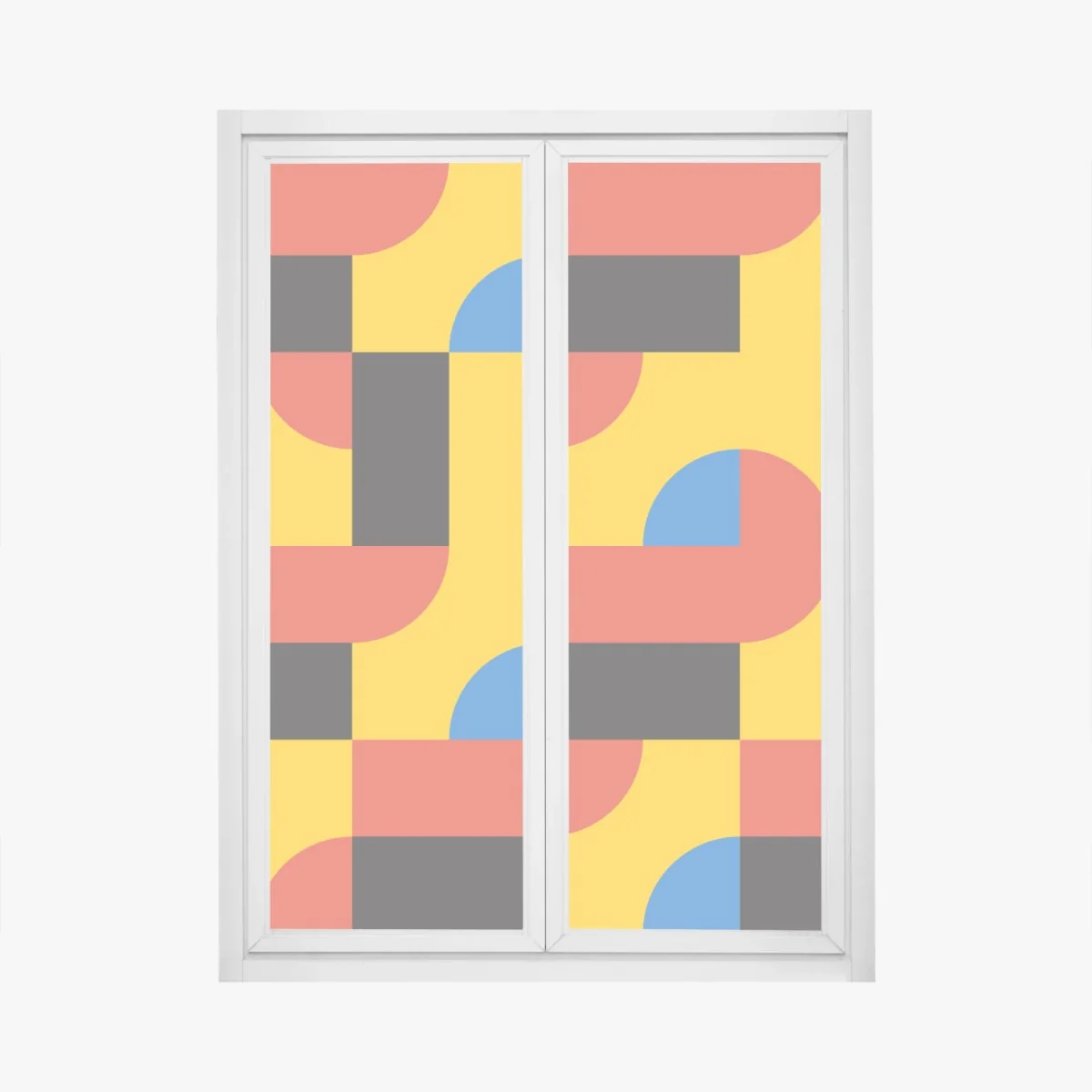 Naklejka na okno odważny geometryczny wzór na ścianę – Wallissimo®