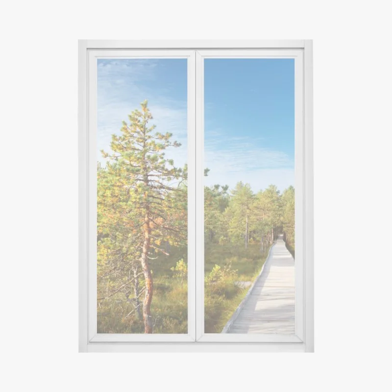 Naklejka na okno Dubaj panorama miasta z oświetlonym mostem – Wallissimo®