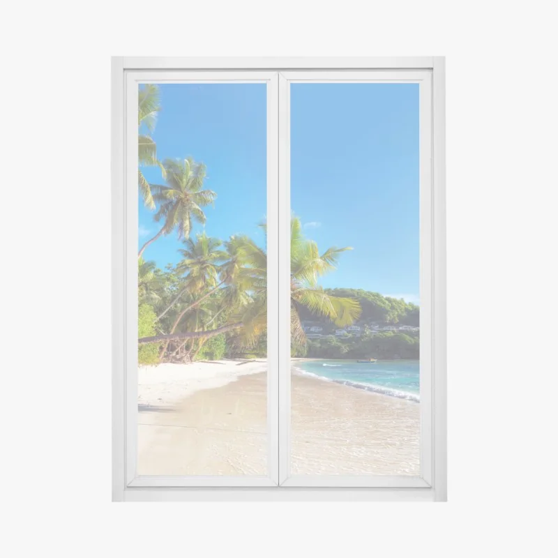 Naklejka na okno wschód słońca nad szlakiem w Tatrach – Wallissimo®