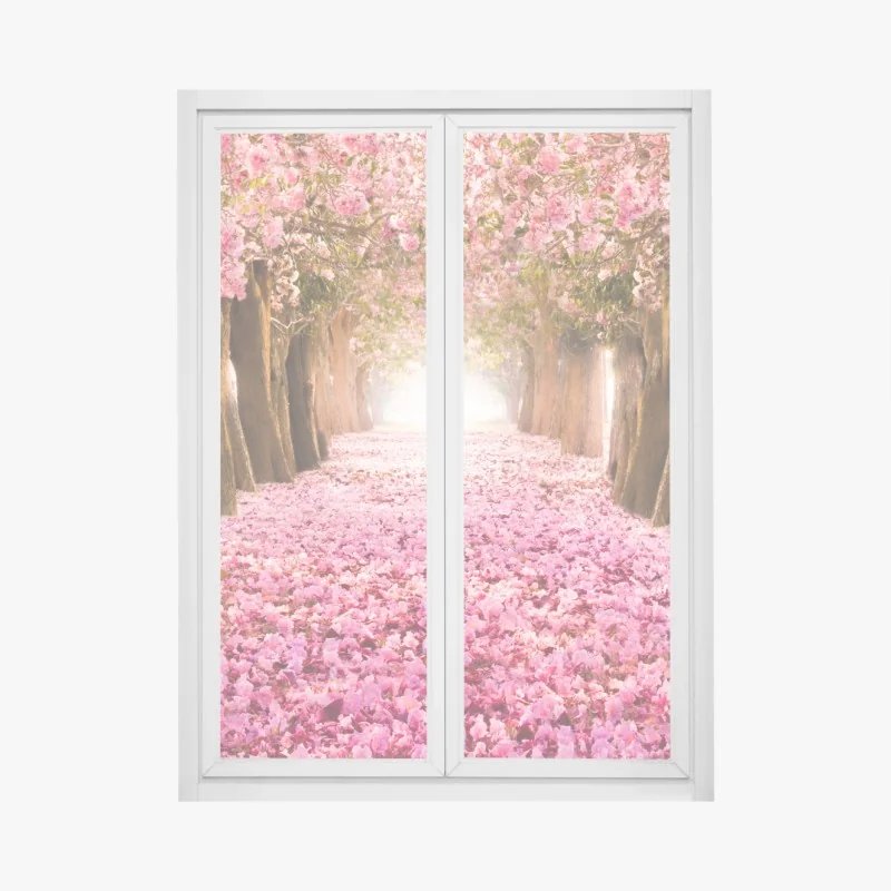 Naklejka na okno tropikalna turkusowa plaża – Wallissimo®