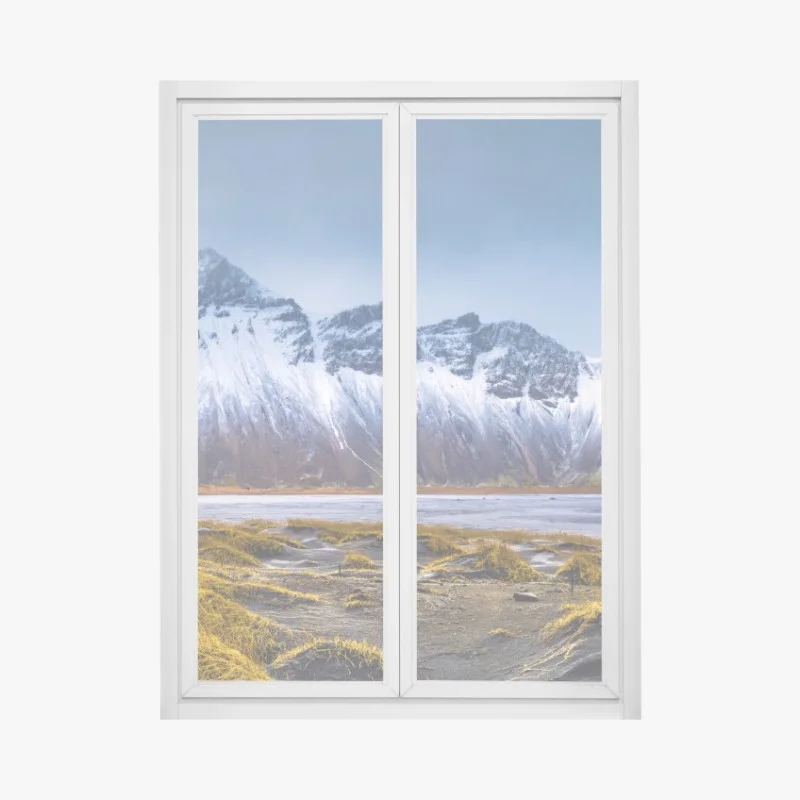 Naklejka na okno panorama Vestrahorn na Stokksnes