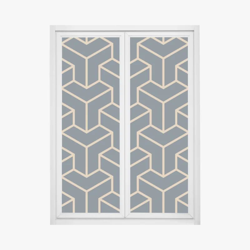 Naklejka na okno delikatny pastelowy wzór kwiatowy – Wallissimo®