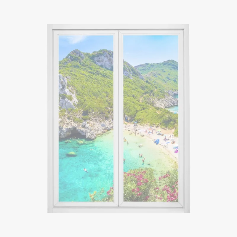 Naklejka na okno perspektywa Mostu Brooklyńskiego w monochromie – Wallissimo®