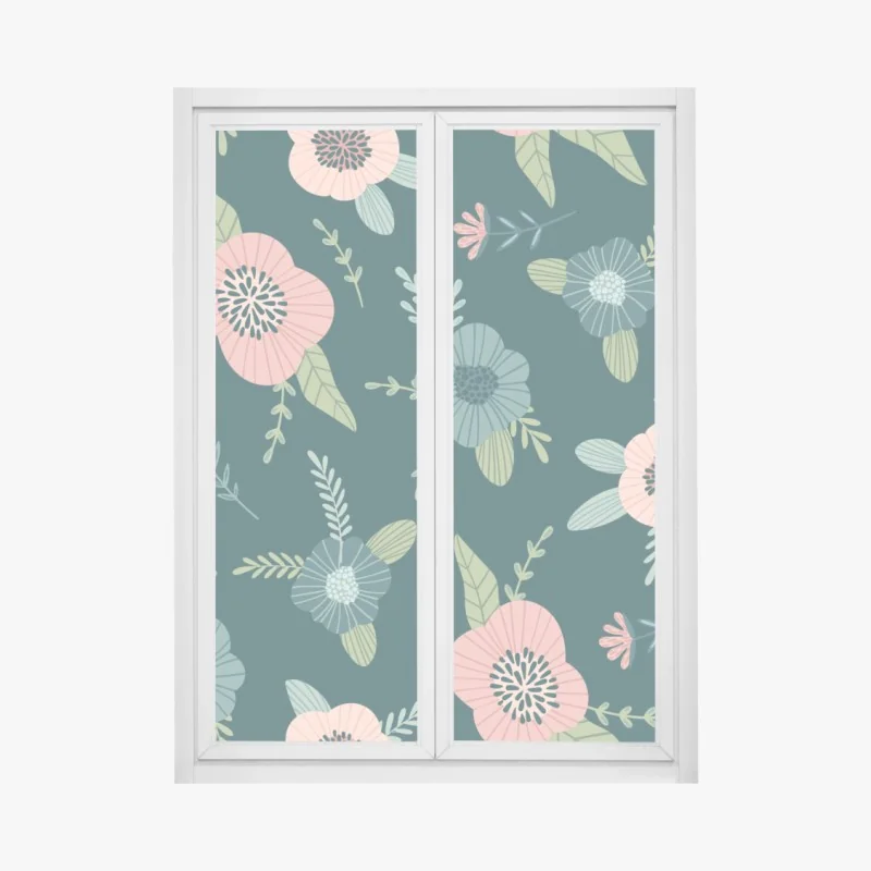 Naklejka na okno las ze strumieniem we mgle – Wallissimo®