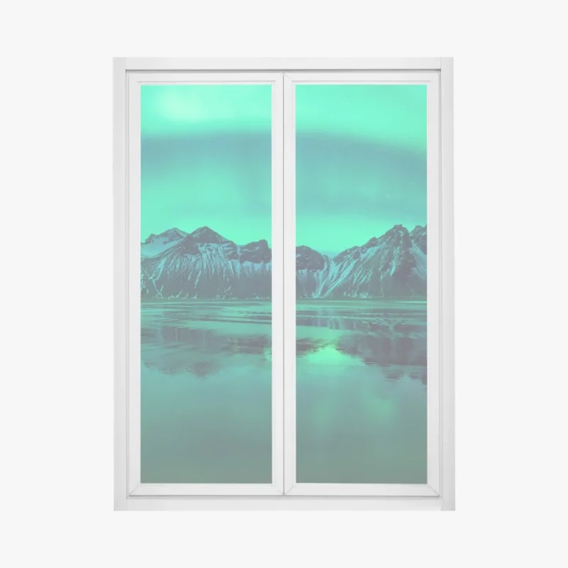 Naklejka na okno botaniczny rysunek kwiatowy – Wallissimo®