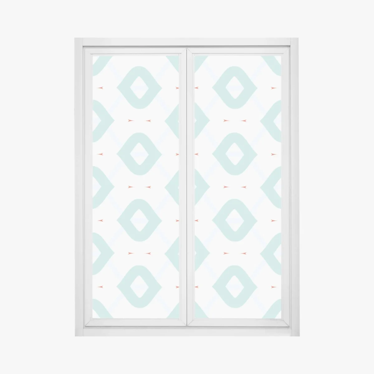 Naklejka na okno turkusowy geometryczny wzór rombów – Wallissimo® Naklejka na okno turkusowy geometryczny wzór rombów – Wallissimo®