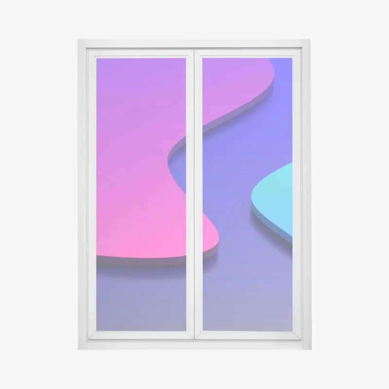 Naklejka na okno czarno-biały geometryczny wzór w paski – Wallissimo®