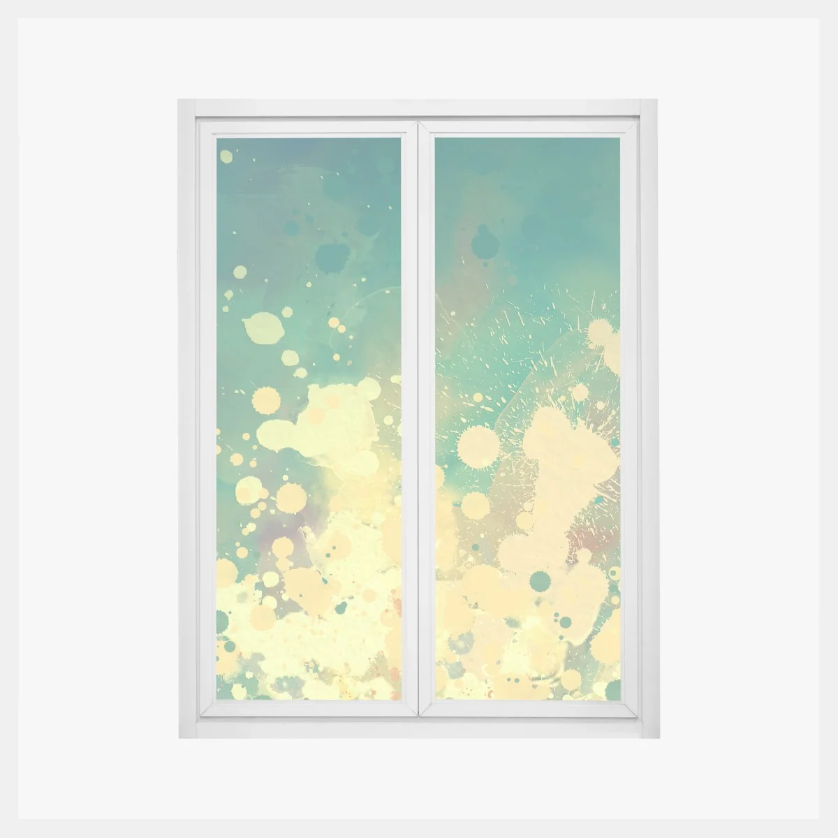 Naklejka na okno turkusowy wybuch akwareli abstrakcja – Wallissimo® Naklejka na okno turkusowy wybuch akwareli abstrakcja – Wallissimo®