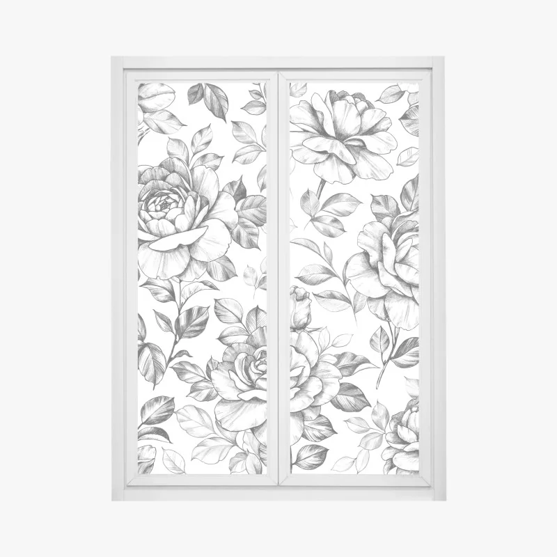 Naklejka na okno Londyn z Big Benem i mostem Westminster – Wallissimo®