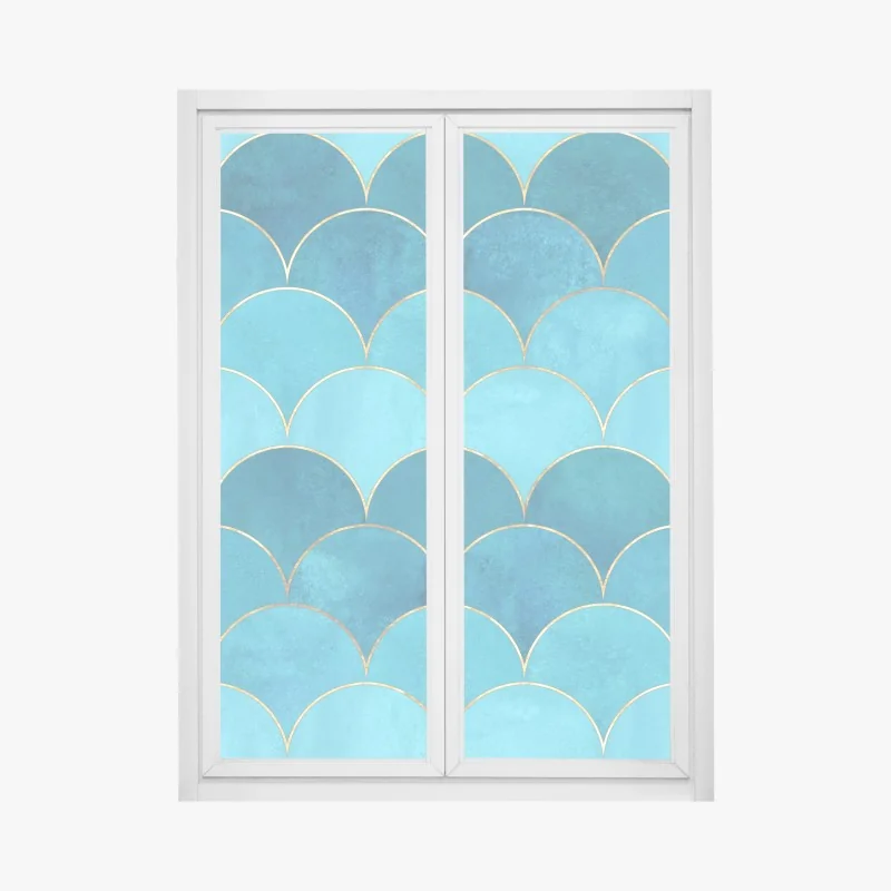 Naklejka na okno złoty zachód słońca na plaży w Sopelanie – Wallissimo®