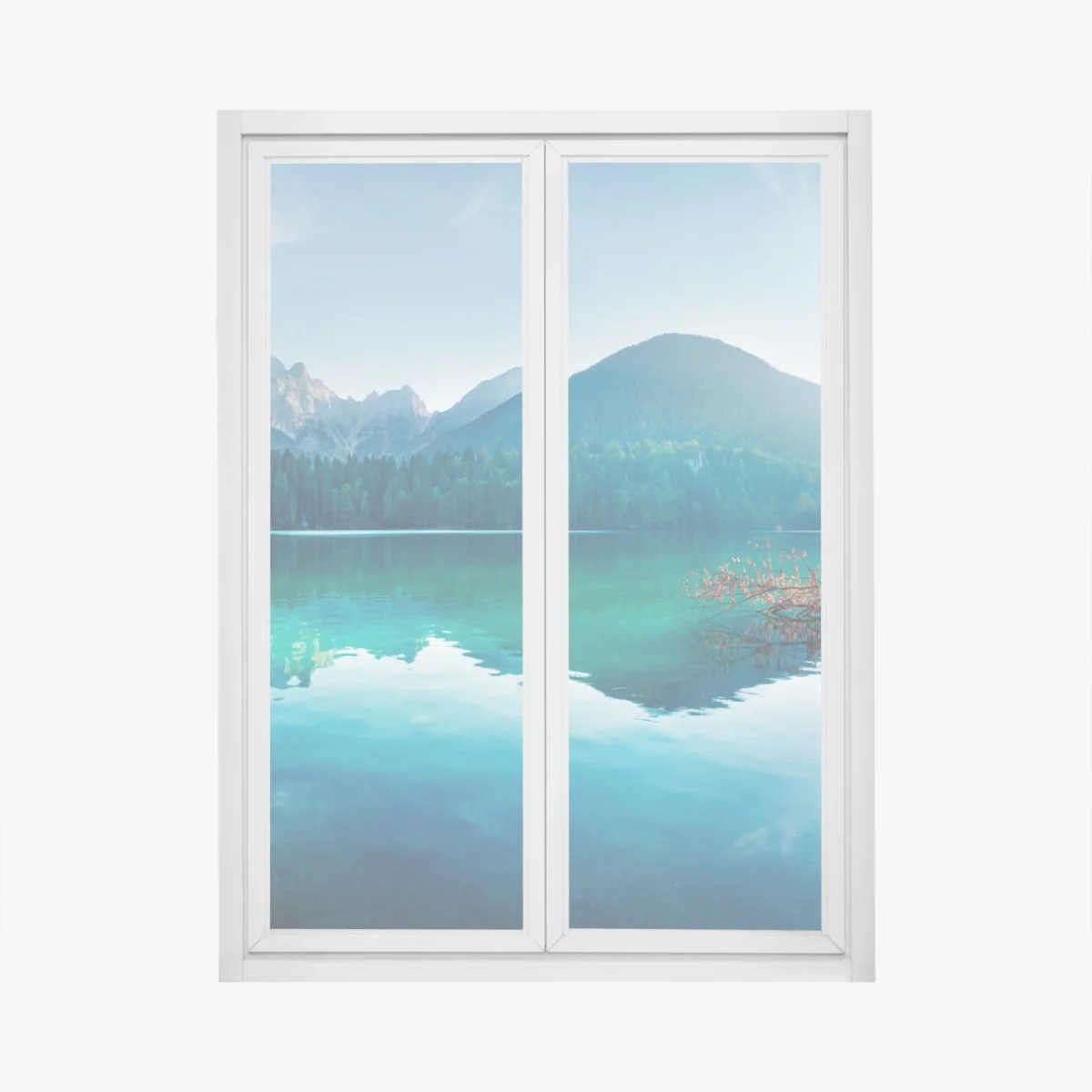 Naklejka na okno słoneczne jezioro Fusine, Alpy Julijskie – Wallissimo®