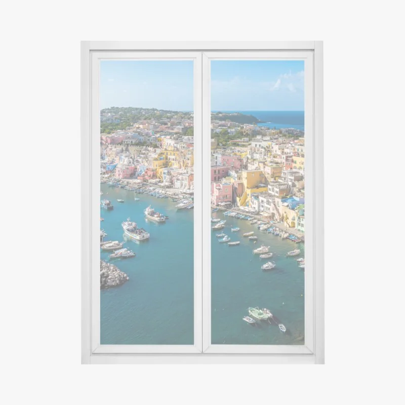 Naklejka na okno zachód słońca nad Riomaggiore, Cinque Terre – Wallissimo®