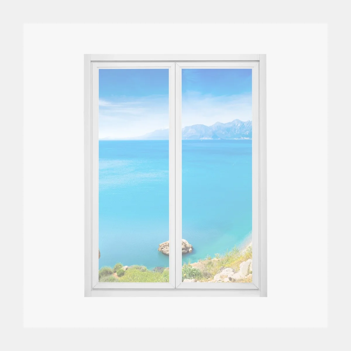 Naklejka na okno panoramiczna plaża Konyaalti, Antalya – Wallissimo® Naklejka na okno panoramiczna plaża Konyaalti, Antalya – Wallissimo®