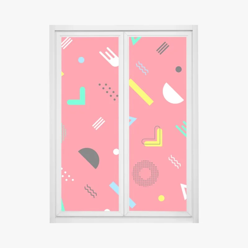 Naklejka na okno słoneczna uliczka z zielonymi okiennicami – Wallissimo®