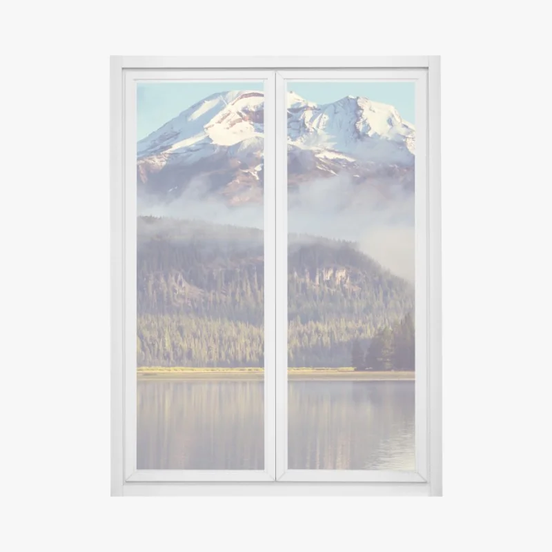 Naklejka na okno Dubaj panorama miasta o zachodzie słońca – Wallissimo®