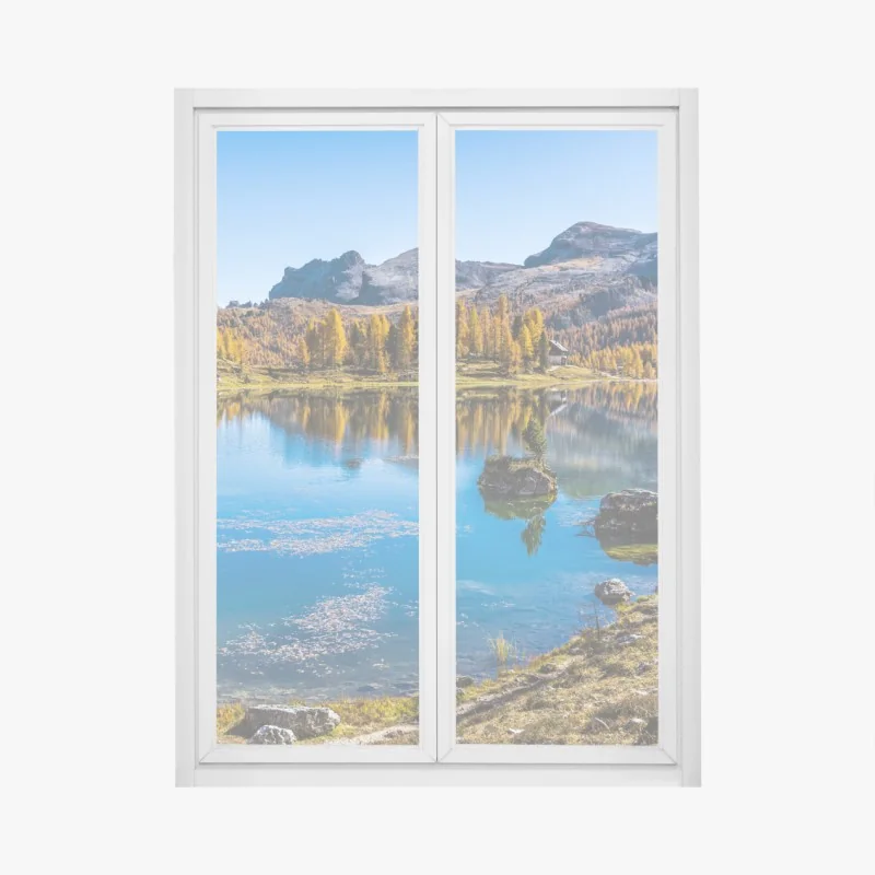 Naklejka na okno tropikalna kompozycja liści bananowca – Wallissimo®