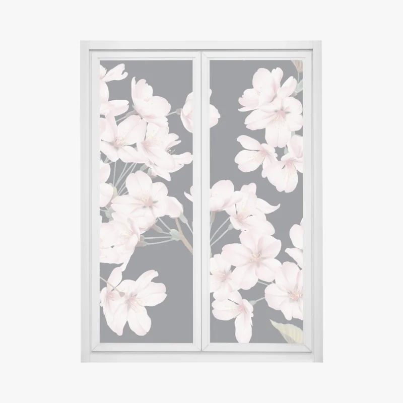 Naklejka na okno spokojna ścieżka w lesie bambusowym – Wallissimo®