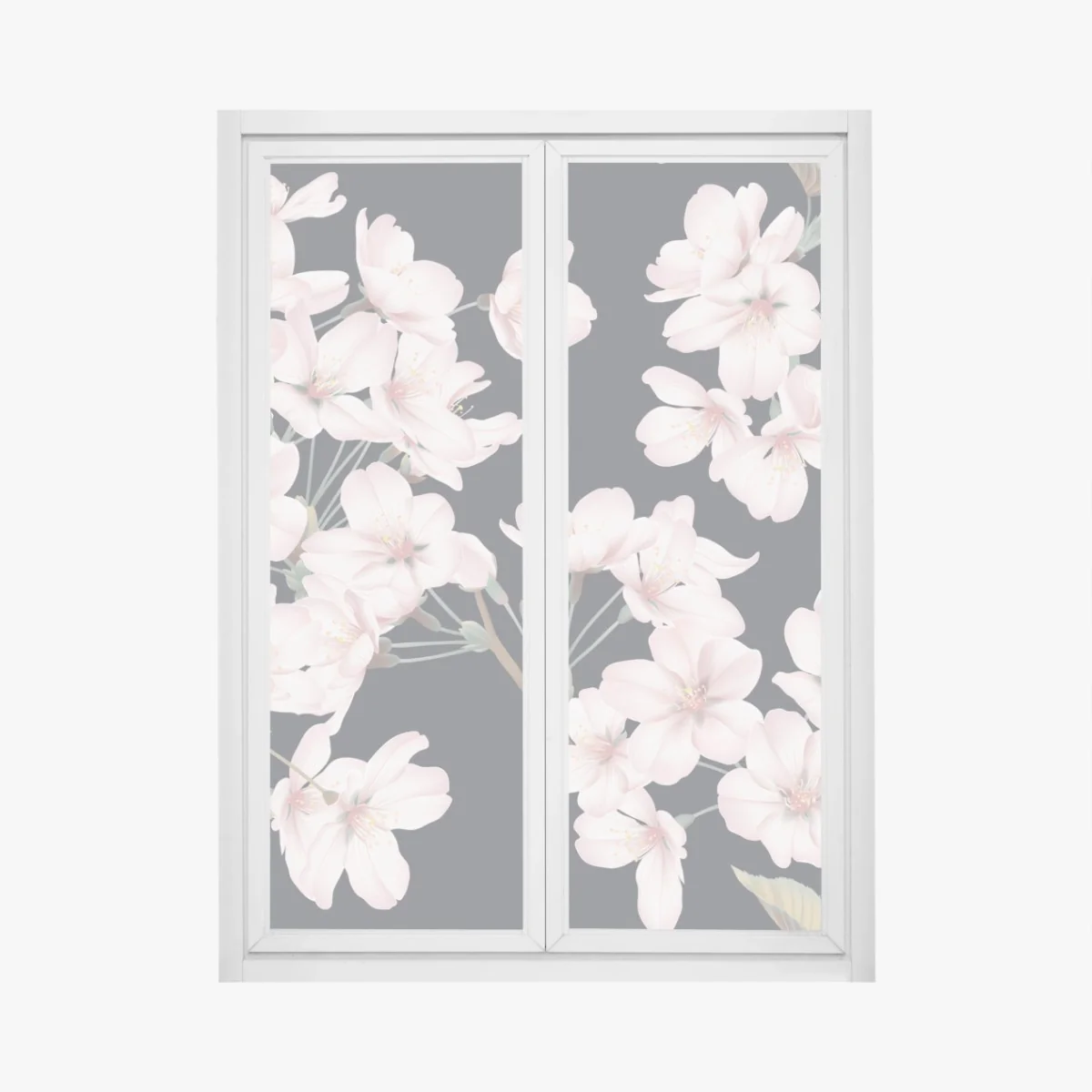 Naklejka na okno delikatny wzór kwiatów wiśni – Wallissimo® Naklejka na okno delikatny wzór kwiatów wiśni – Wallissimo®