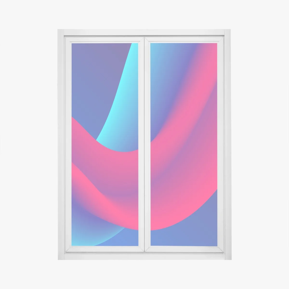 Naklejka na okno żywe falujące gradienty – Wallissimo® Naklejka na okno żywe falujące gradienty – Wallissimo®