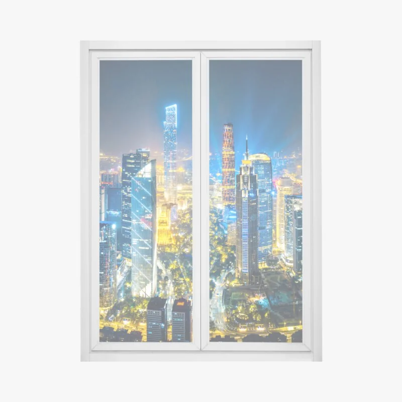 Naklejka na okno zielony tunel drzew – Wallissimo®