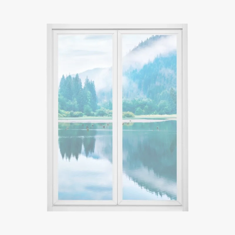 Naklejka na okno złote płynne linie abstrakcyjny wzór – Wallissimo®