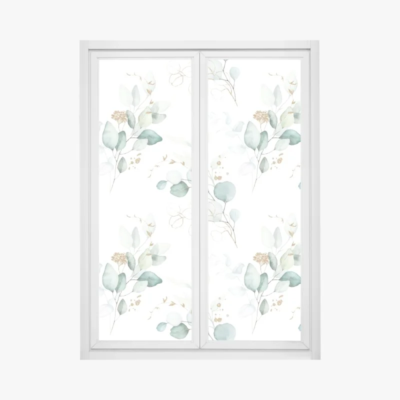 Naklejka na okno majestatyczna ścieżka w lesie sekwoi – Wallissimo®