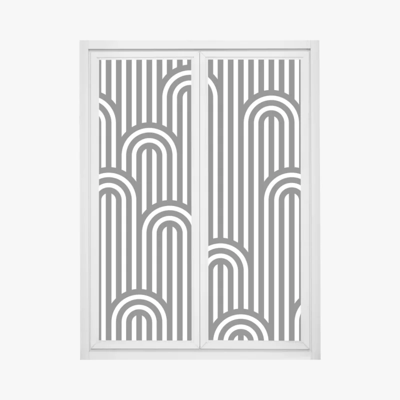 Naklejka na okno słoneczna ścieżka ogrodowa prowadząca do zamku – Wallissimo®