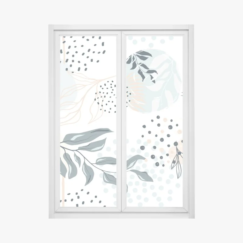 Naklejka na okno spokojna ścieżka w lesie bambusowym – Wallissimo®