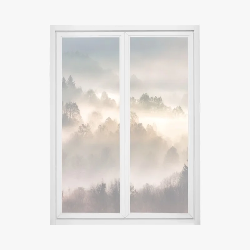 Naklejka na okno panorama Bostonu o zachodzie słońca z mostami Zakim i Tobin – Wallissimo®