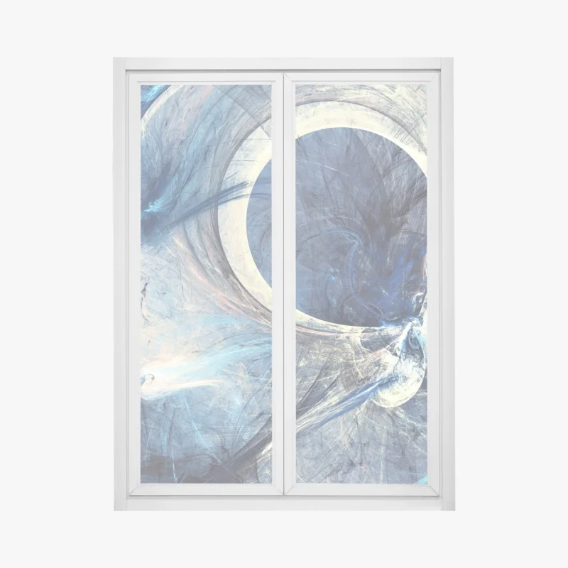 Naklejka na okno czarno-biała marmurowa abstrakcja – Wallissimo®