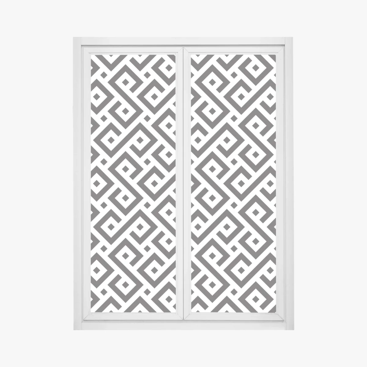 Naklejka na okno ponadczasowy czarno-biały geometryczny wzór – Wallissimo® Naklejka na okno ponadczasowy czarno-biały geometryczny wzór – Wallissimo®