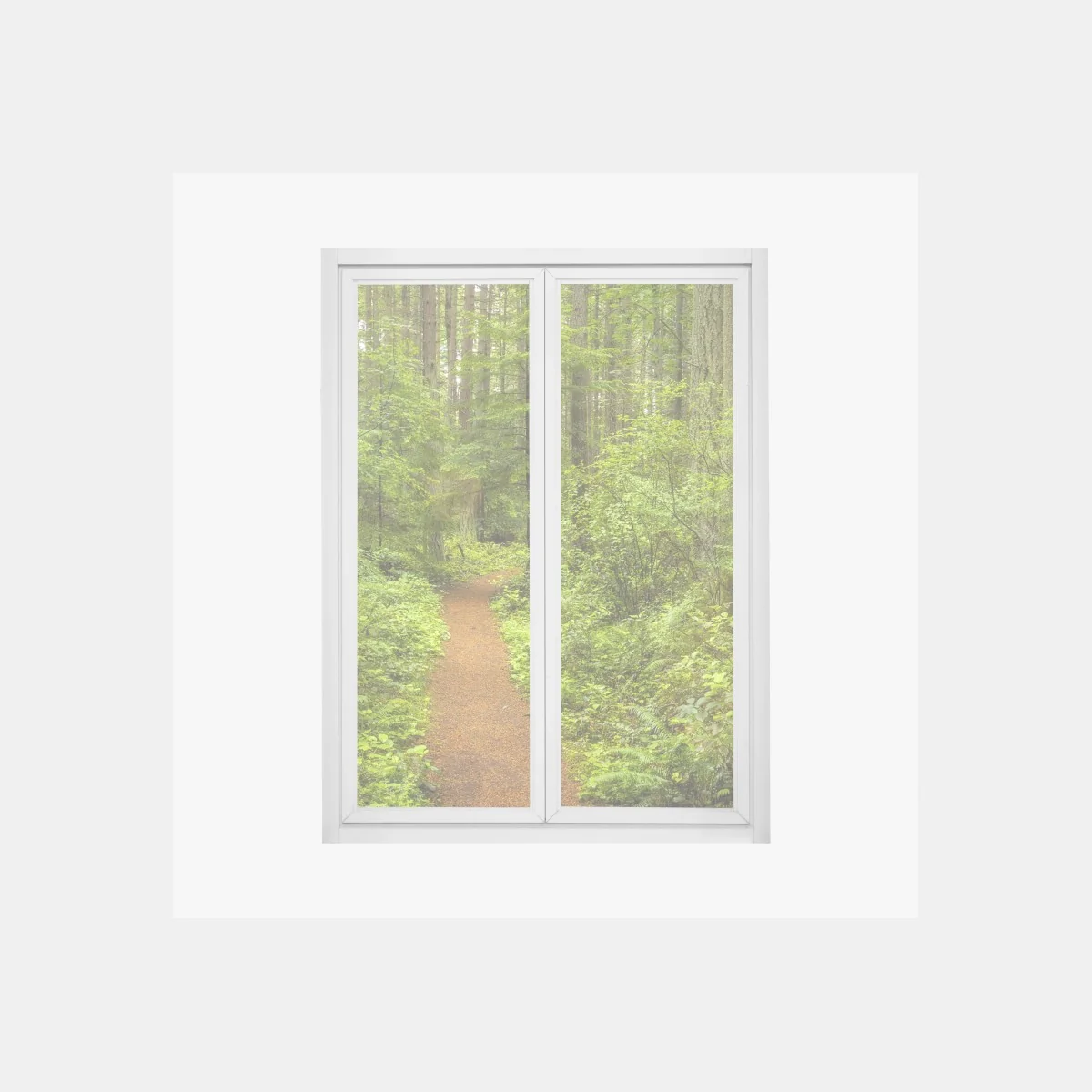 Naklejka na okno spokojna leśna ścieżka – Wallissimo® Naklejka na okno spokojna leśna ścieżka – Wallissimo®