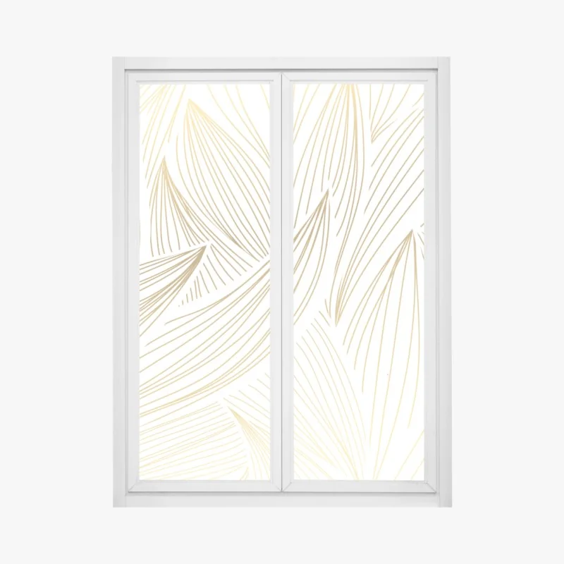 Naklejka na okno delikatne pastelowe kwiaty w stylu botanicznym – Wallissimo®