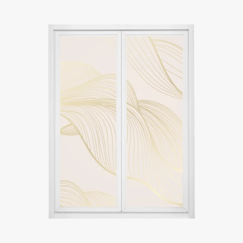 Naklejka na okno bujne tropikalne liście – Wallissimo®