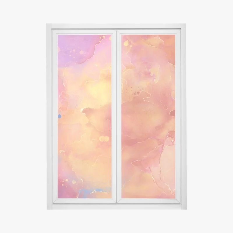 Naklejka na okno słoneczna leśna ścieżka jesienią – Wallissimo®