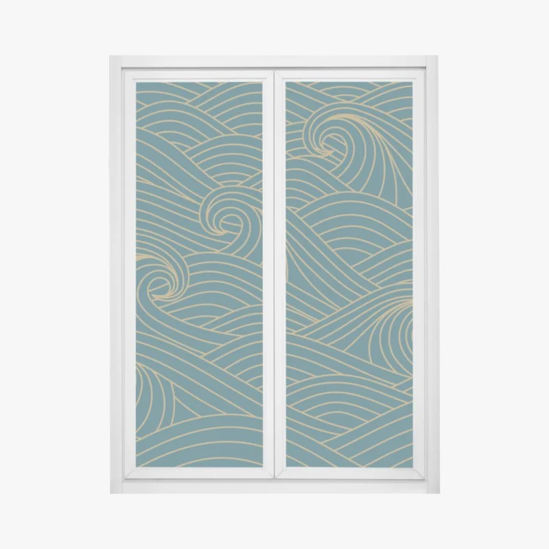 Naklejka na okno turkusowo-magenta wzór bąbelków – Wallissimo®