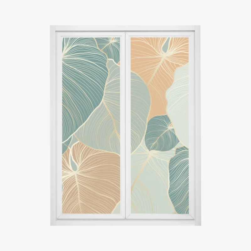 Naklejka na okno słoneczniki na czarnym tle – Wallissimo®