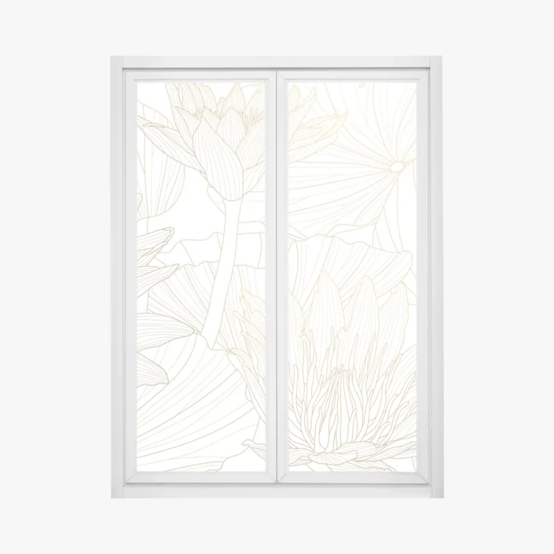 Naklejka na okno czarno-biały geometryczny wzór w paski – Wallissimo®